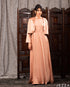 Sleeveless Satin Dress with Long-Sleeve Overtop 58382